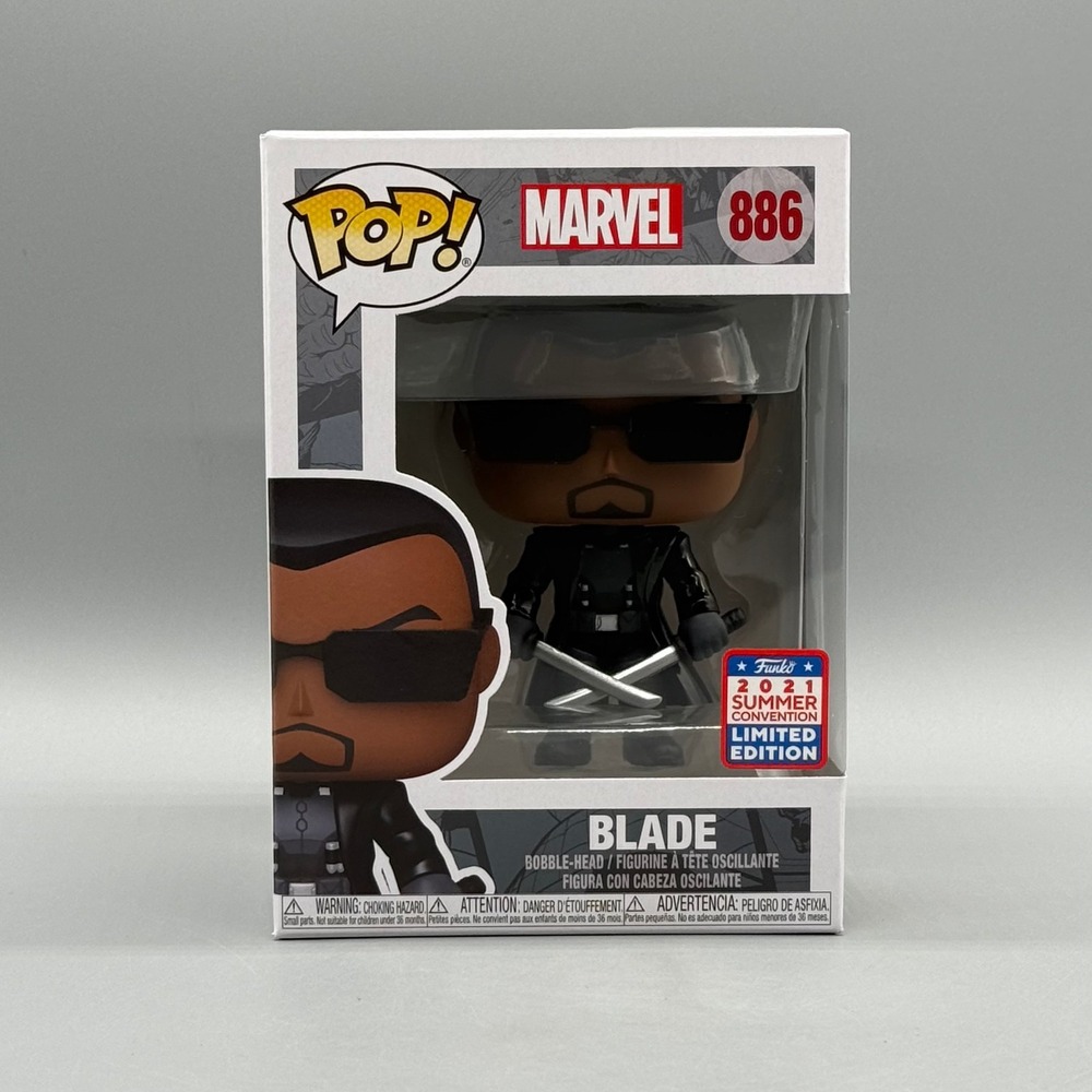 Funko Pop! Marvel #886 Blade 2021 SDCC Exclusive New w/ Protector *Vaulted*